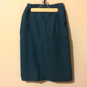 Pendleton 100% Virgin Wool Seasonless Pencil Skirt, Size 8, Forest Green